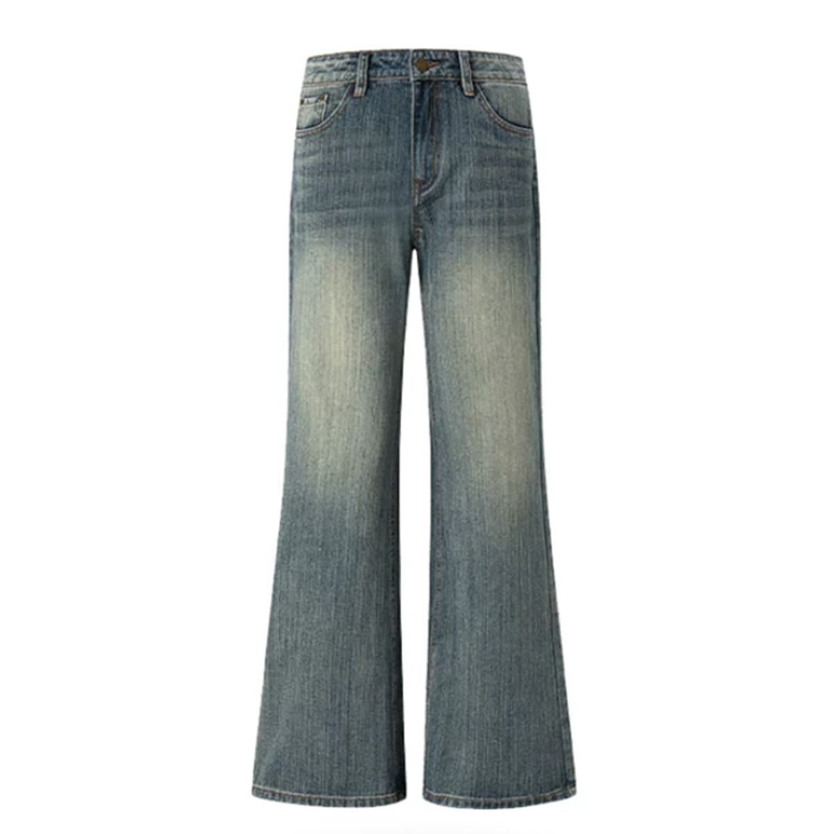 Textured pocket button low rise wide leg | Baggy Low Rise Jeans  | Festival Outfits Women