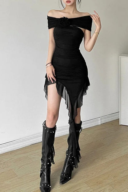 Tassel Detail Halter Slim Fit Elegant Mini Dress