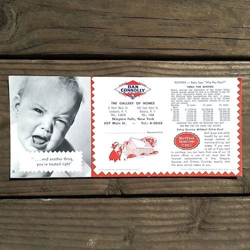You're Treated Right REAL ESTATE Ink Blotter 1960s