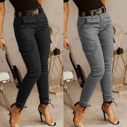 Women's Casual Low Rise Cargo Jeans with Pockets | Great for Casual Days