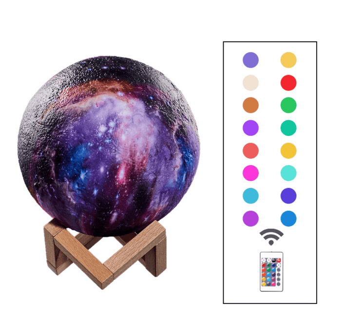 Gadget Gerbil 3D Printed Galaxy Moon Lamp