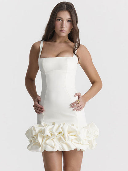 Sleeveless Mini Dress Backless Cupcake Hem Birthday Party Dresses