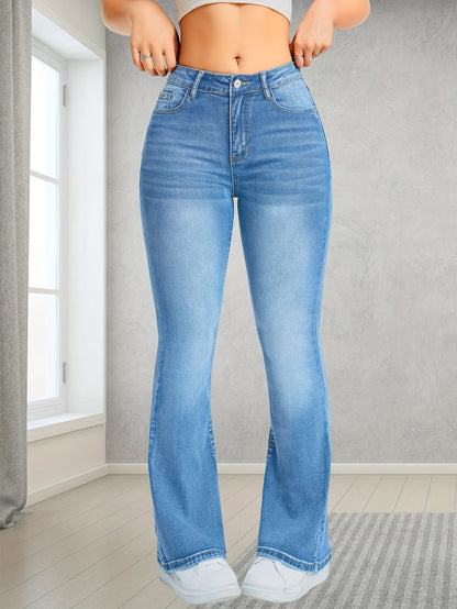 Women's High Waisted Flare Jeans with Boot Cut Style | Great for All Seasons