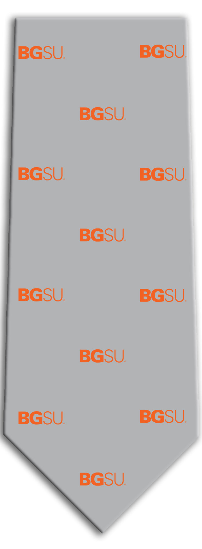 6 Bridges BGSU Repeat Grey Silk Tie