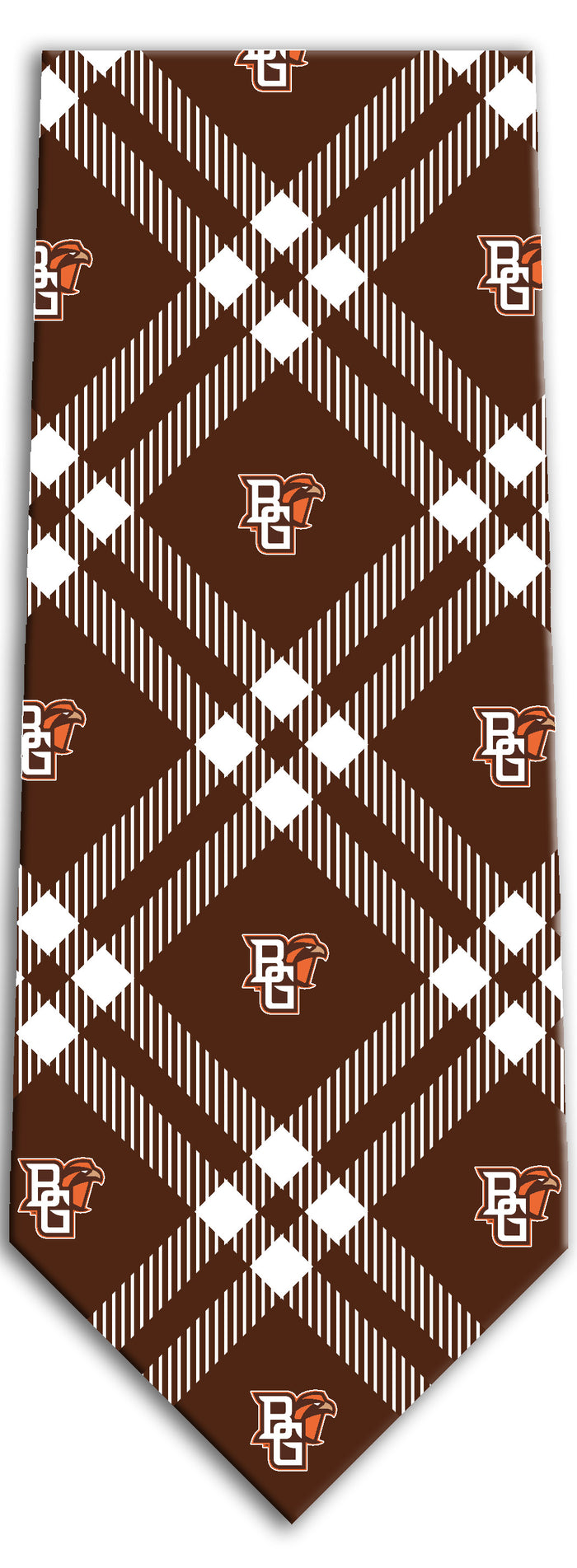 6 Bridges Peekaboo Repeat Brown Plaid Silk Tie