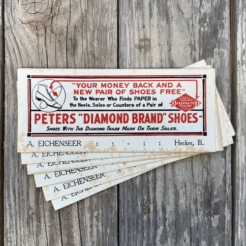 6 WHOLESALE Litho Ink Blotters 1910s PETERS SHOES DIAMOND BRAND Hecker IL LOT