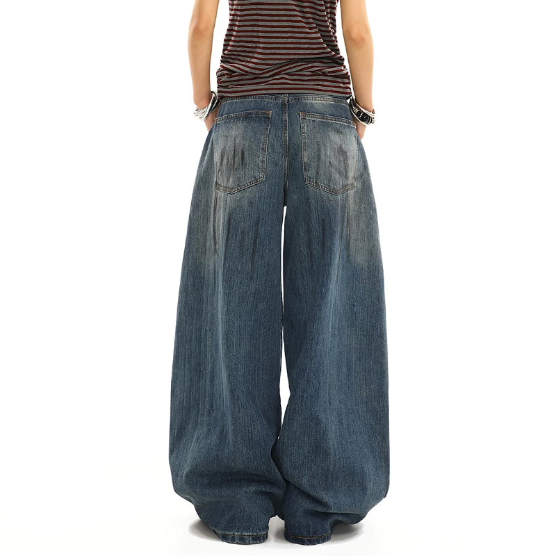 Pocket gradient low rise wide leg | Baggy Low Rise Jeans  | Festival Outfits Women