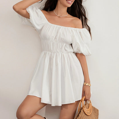 Puff Sleeve Off-Shoulder Mini Dress