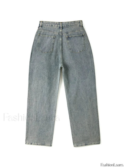 90s Washed High Waist Boyfriend Jeans