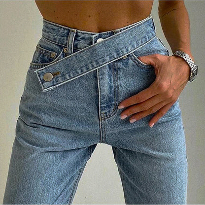 Women's Elegant Sloppy High Waisted Jeans | Great for All Seasons