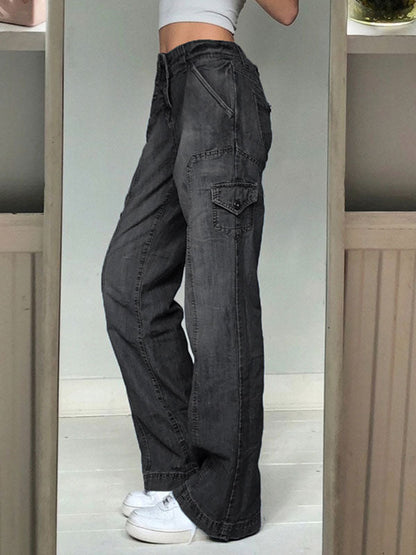 Bleached Pocket Cargo Jeans