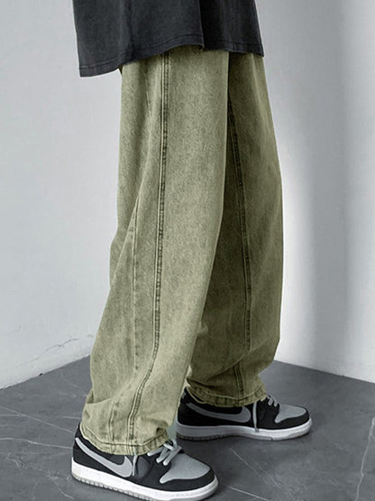 Men's Vintage Washed Loose Jeans