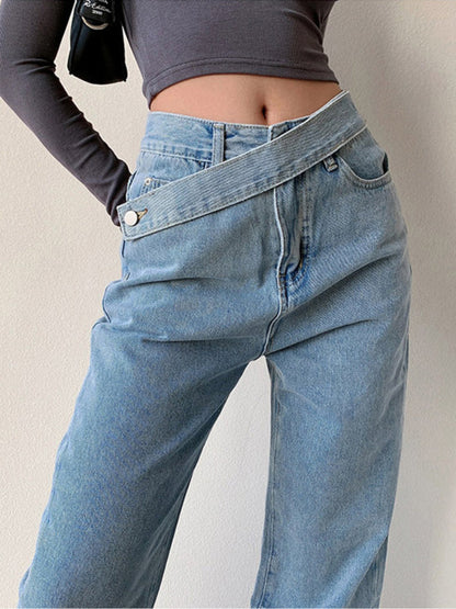 Women's Elegant Sloppy High Waisted Jeans | Great for All Seasons