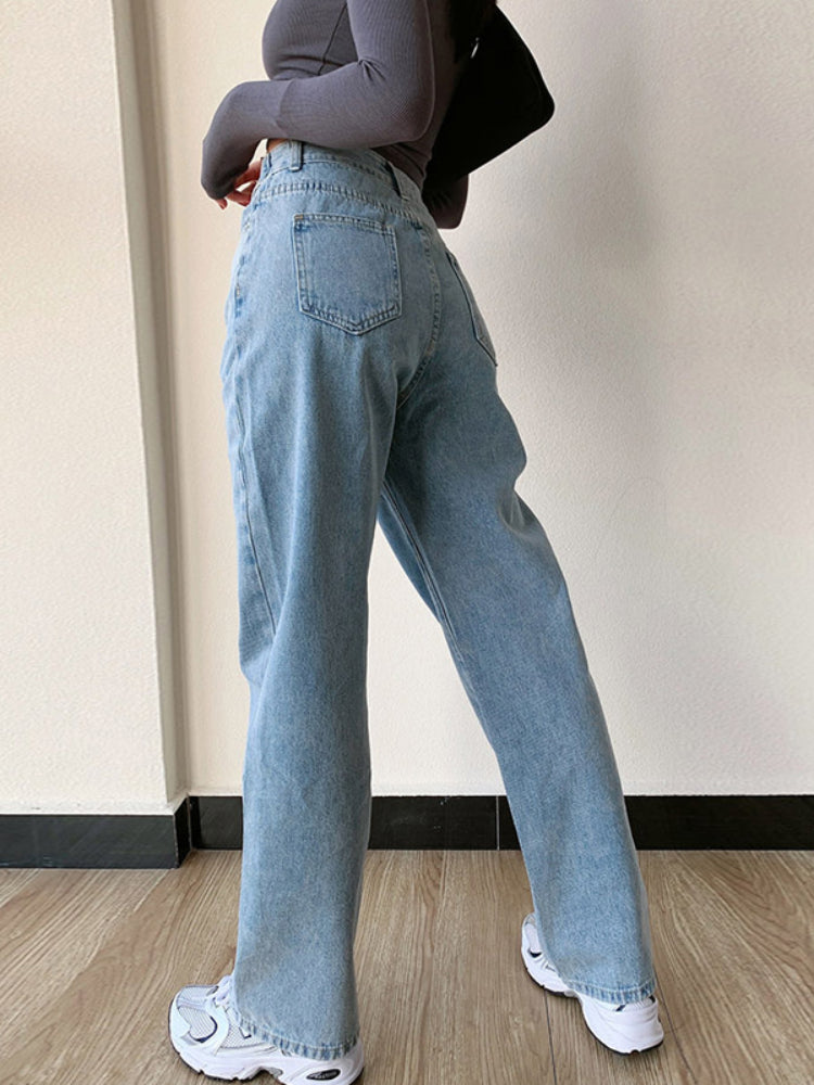 Women's Elegant Sloppy High Waisted Jeans | Great for All Seasons
