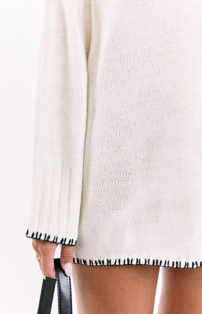 Flynn Cream Sweater Dress