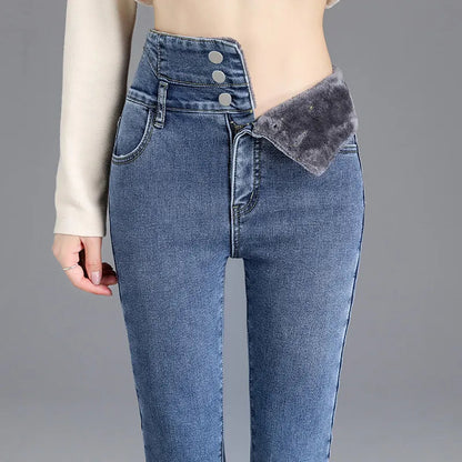Women's Stretachable High-Waist Slim Denim Jeans | Great for Everyday Wear