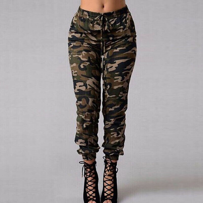 Women's Classic Skinny Camouflage Jeans with Drawstring | Great for Casual Days