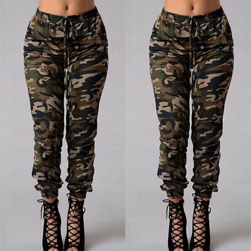 Women's Classic Skinny Camouflage Jeans with Drawstring | Great for Casual Days