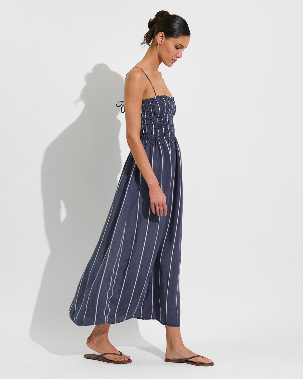 Cabana Maxi Dress - Holiday Stripe: Varsity / Coconut