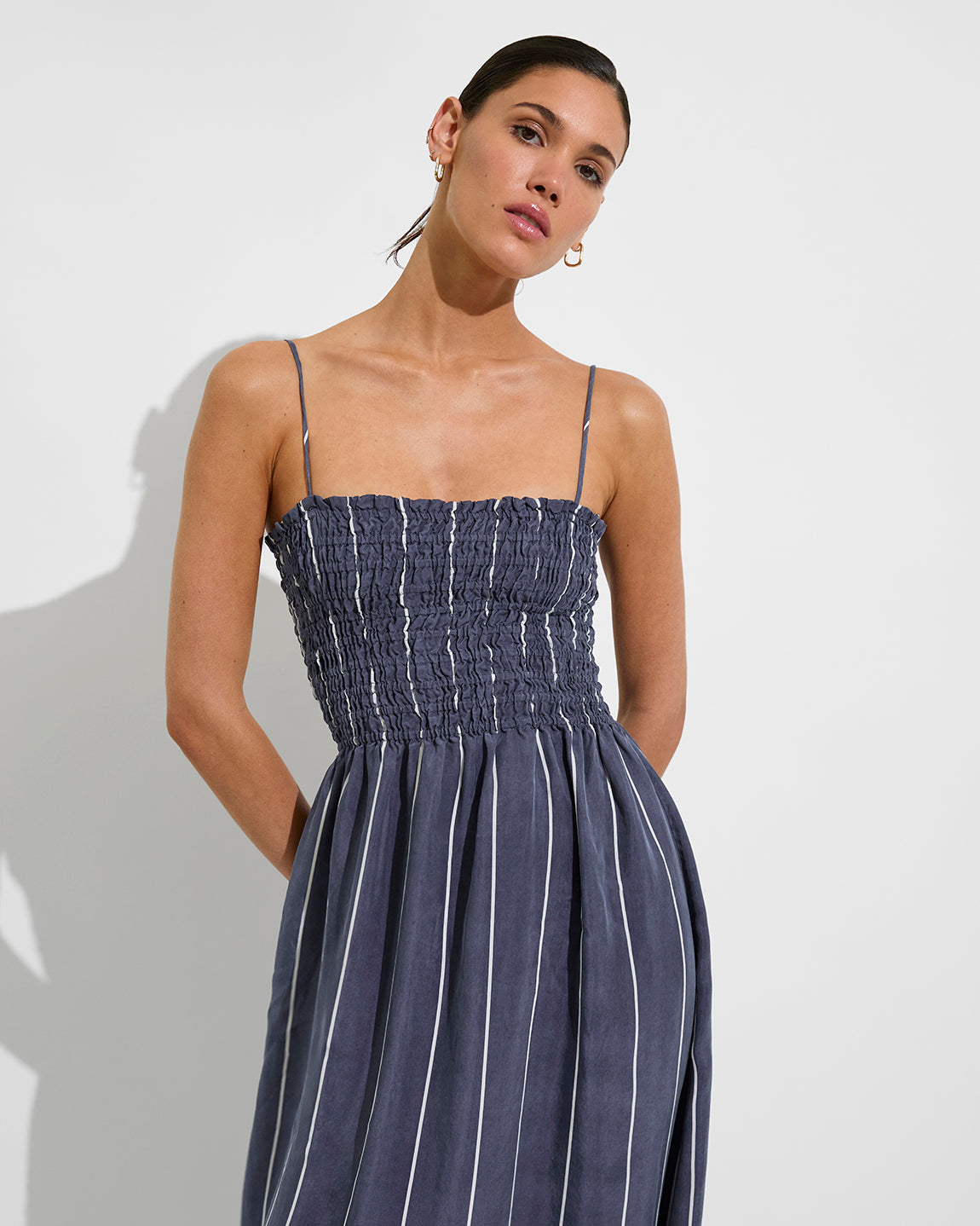 Cabana Maxi Dress - Holiday Stripe: Varsity / Coconut