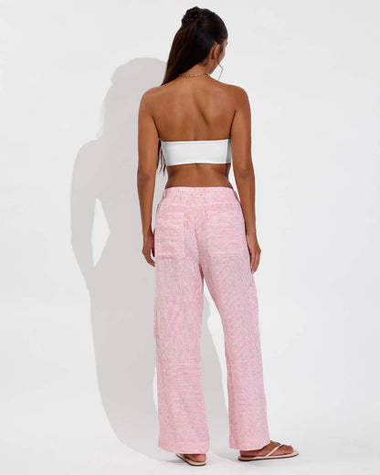 Carry On Pant - Coastal Stripe: Sweet Chili Heat / Coconut