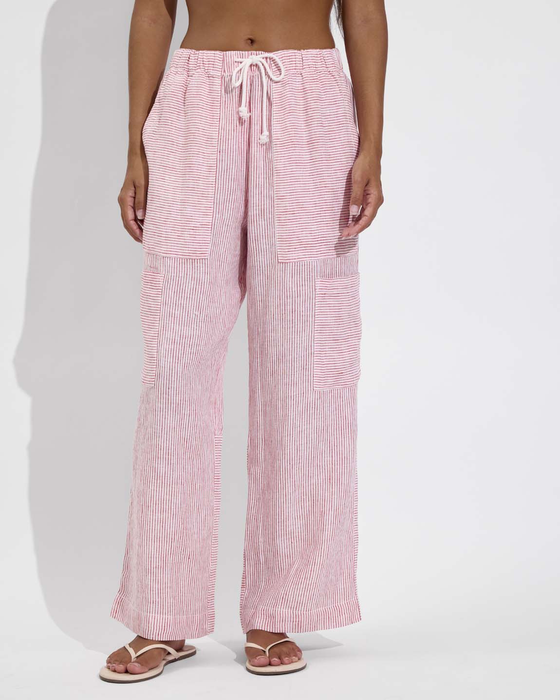 Carry On Pant - Coastal Stripe: Sweet Chili Heat / Coconut
