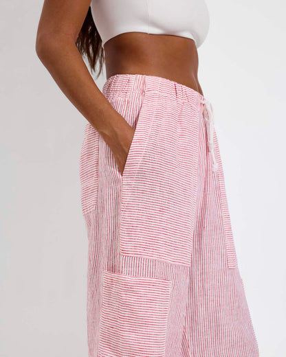 Carry On Pant - Coastal Stripe: Sweet Chili Heat / Coconut