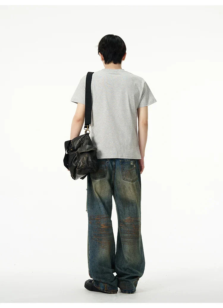 Distressed Baggy Ripped Denim Jeans