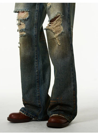 Distressed Baggy Ripped Denim Jeans
