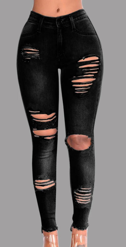 Women's Slim-Fit Ripped Denim Jeans | Great for Everyday Wear