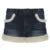 Kawaii Fluffy Trim Mini Jeans Women Chic Gentle Sweet Style Pants Fashion All-Match Blue Short Design