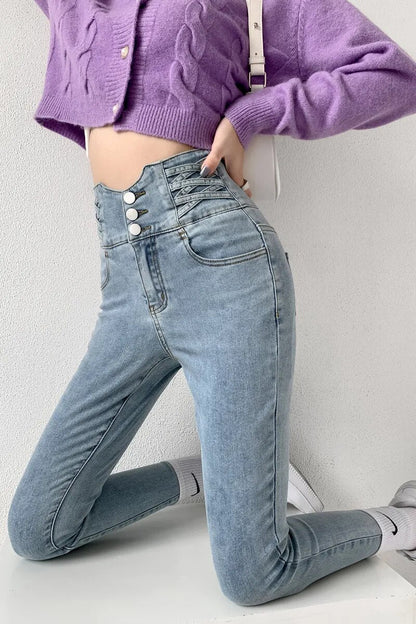 Women's Fashionable Hip Tight Lifting Skinny Jeans | For Everyday Wear