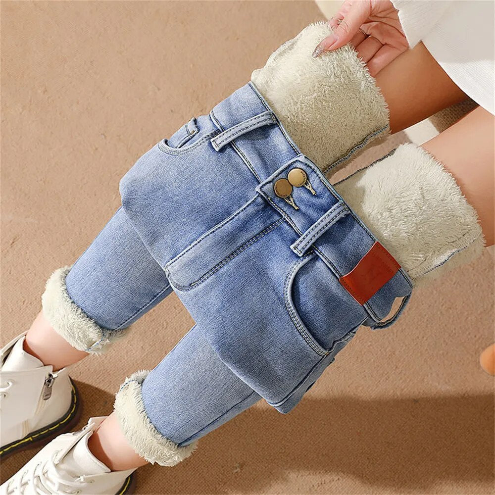 Women's Fleece Mid-Waist Ankle Length Jeans | Great for Everyday Wear