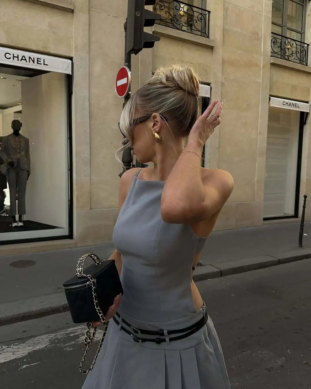 High Street Backless Bandage Pleated Dress Women Sexy Slit Sleeveless Bodycon Mini Dress 2025 New Summer Party Dress Streetwear