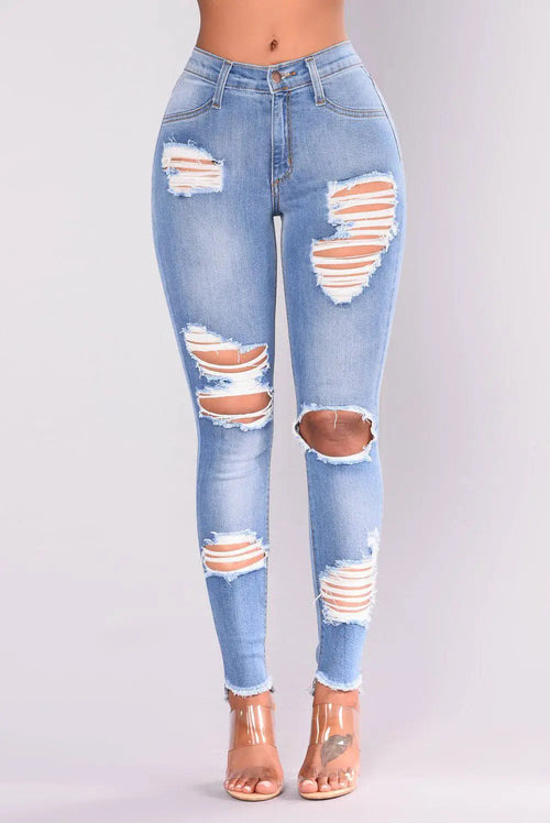 Women's Slim-Fit Ripped Denim Jeans | Great for Everyday Wear