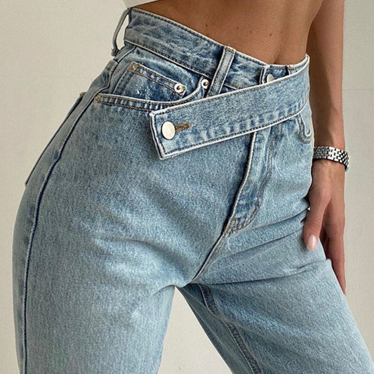 Women's Elegant Sloppy High Waisted Jeans | Great for All Seasons