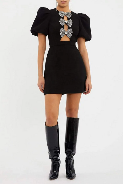 Nora - Bow Mini Dress