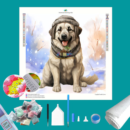Anatolian Shepherd Winter Diamond Painting