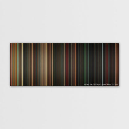 Angels & Demons color palette canvas print: thousands of thin vertical stripes of color