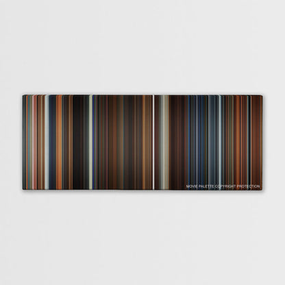 Ant-Man color palette canvas print: thousands of thin vertical stripes of color