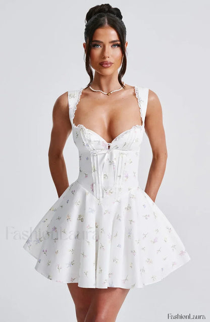 Antonella Mini Dress Trendy - Multi Floral Print