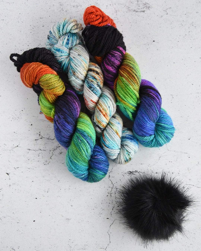 Destination Yarn Knitting Kit International Space Station / Lunar Landing Arctic Sky Hat and Mitts Kit