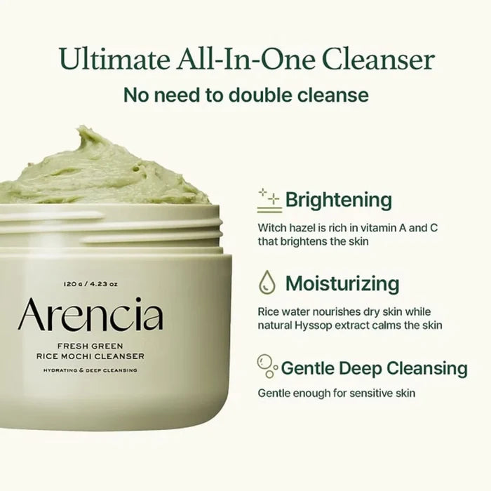 Arencia Fresh Green Rice Mochi Cleanser - 120g