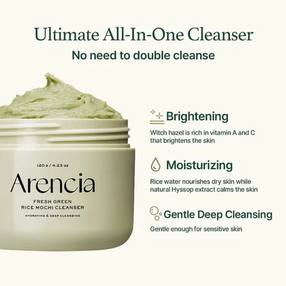 Arencia Fresh Green Rice Mochi Cleanser - 120g