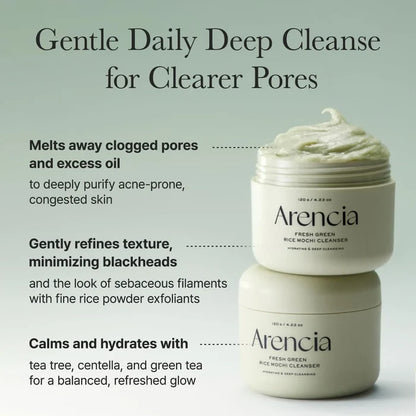 Arencia Fresh Green Rice Mochi Cleanser - 120g