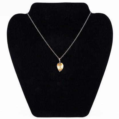 Argentium Leaf Charm Sterling Silver Necklace | Jules Jewel Box