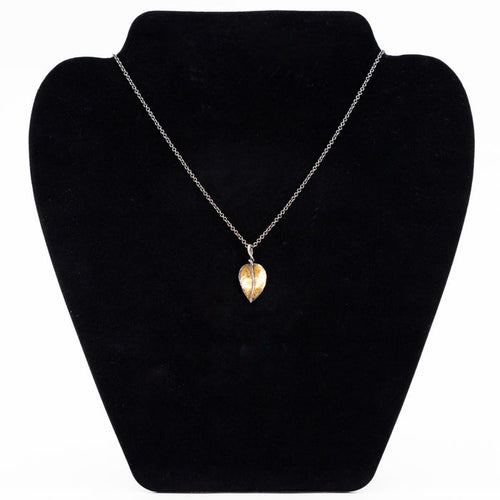 Argentium Leaf Charm Sterling Silver Necklace | Jules Jewel Box
