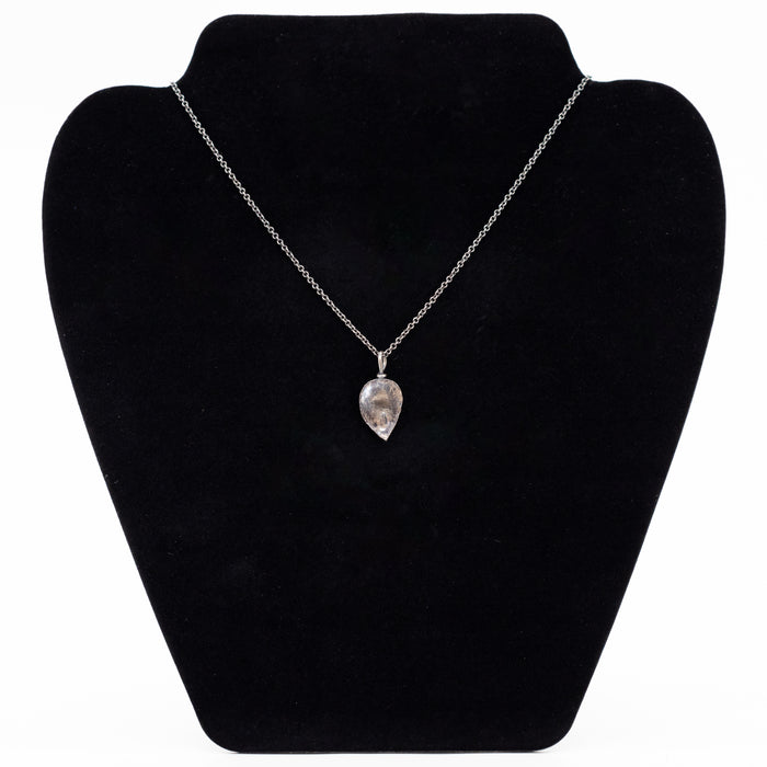 Argentium Leaf Charm Sterling Silver Necklace | Jules Jewel Box