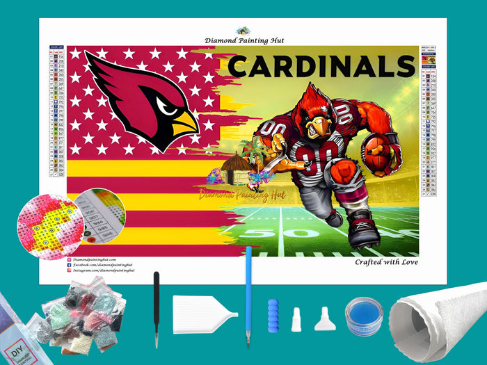 Cardinals NFL Flag Diamond Painting