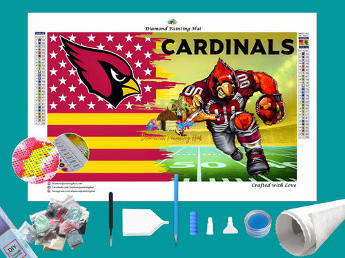 Cardinals NFL Flag Diamond Painting